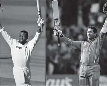  ??  ?? Brian Lara Sachin Tendulkar