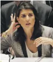  ??  ?? Outgoing US Ambassador to the UN Nikki Haley