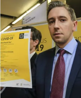  ??  ?? OMERTA: In the middle of a national health crisis, Health Minister Simon Harris is denying us reliable and regular informatio­n. So what’s new?