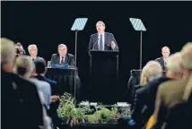  ?? Photos: FAIRFAX NZ ?? Hey Doug, how’s my investment going? Mighty River Power chief executive Doug Heffernan fronts the company’s first post-float annual general meeting.