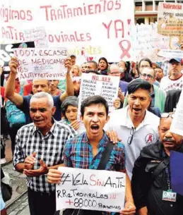  ??  ?? PROTESTAS.
Venezolano­s en las calles en demanda de medicinas.