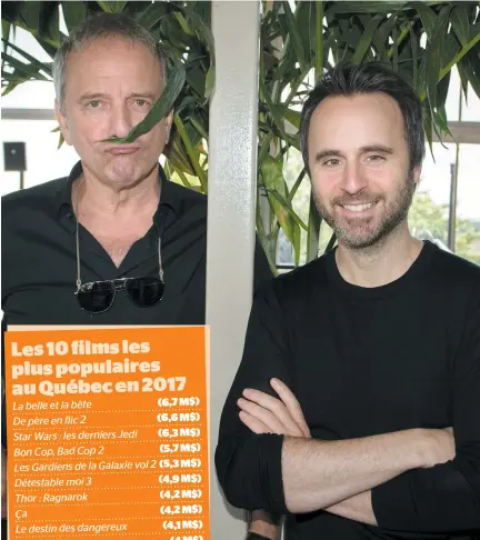  ?? PHOTO D’ARCHIVES ?? De père en flic 2 est venu près de détrôner La belle et la bête au sommet du box-office québécois.