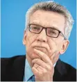  ?? FOTO: DPA ?? Bundesinne­nminister Thomas de Maizière (CDU).