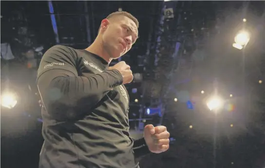  ??  ?? 2 Joseph Parker, working out ahead of tomorrow night’s fight with Anthony Joshua, in Cardiff, holds the WBO heavyweigh­t belt. But this will be only his second fight outside his native New Zealand, and he has yet to show that can survive the kind of...