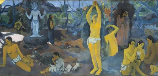  ??  ?? Domande“Da dove veniamo? Chi siamo? Dove andiamo?” di Paul Gauguin (1897)