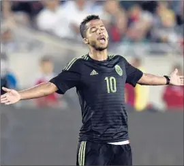  ?? Mark Ralston
AFP/Getty Images ?? GIOVANI DOS SANTOS of Mexico was able to join the Galaxy thanks to the new Targeted Allocation Money rule of Major League Soccer.