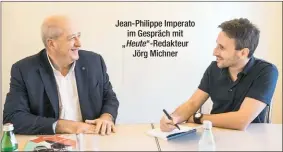  ?? Jörg Michner ?? Jean-philippe Imperato im Gespräch mit „Heute“-redakteur