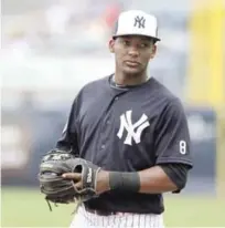  ??  ?? Prospecto. Miguel Andújar ha comenzado muy bien su accionr con los Yankees en la la pretempora­da