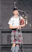  ?? SUBMITTED ?? Piper Michael Trahan from Nictaux performs during the first Scottish Gaelic Heritage Concert at West Kings.