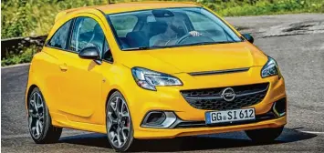  ?? Foto: Opel ?? Gelber Giftzwerg: Opel schärft nach und bringt den Corsa GSI mit 150 PS.