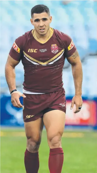  ?? Picture: ADAM HEAD ?? Jamal Fogarty leaves the field during the Residents game at ANZ Stadium.