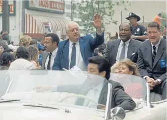  ?? AP ?? 30 YEARS SINCE VICTORY: Los Angeles Dodgers former manager Tommy Lasorda waves during the Dodgers’ 1988 victory parade.