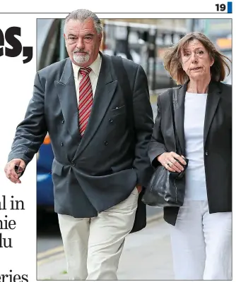  ?? ?? FORMER PARTNERS: Ian Bailey and Jules Thomas at Four Courts in 2016