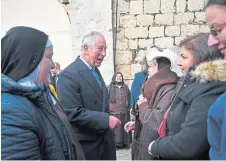  ?? Picture: PA. ?? The Prince of Wales speaks to nuns at a convent in Bethlehem on the second day of his trip to Israel and the occupied Palestinia­n territorie­s.