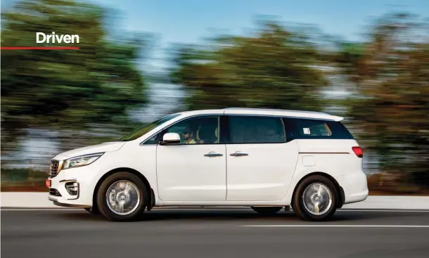  ??  ?? Top: The Carnival is a long MPV, over a foot longer than the Innova Crysta