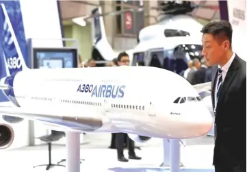  ??  ?? Airbus will display its entire range of commercial aircraft, defence, space and helicopter products and services. — Reuters photo