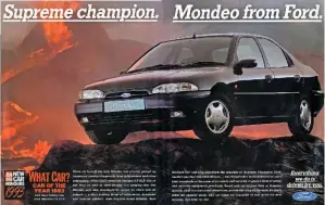  ??  ?? First-gen Mondeo didn’t impress our Nick, but was a success regardless.