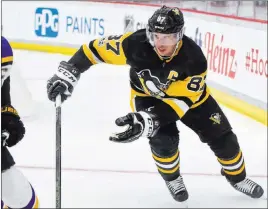  ?? Keith Srakocic ?? The Associated Press Sidney Crosby will try to help the Penguins become the first back-to-back-to-back NHL champions since the Islanders won four in a row from 1980-83.