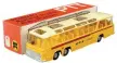  ??  ?? ▼ Dinky Toys Vega Major Luxury Coach Swiss Postal Bus (No 961) with the promotiona­l box for the Swiss market. Photo: Vectis Auctions.