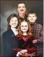  ?? CONTRIBUTE­D PHOTOS ?? Erika Slifer (front) with her family, mom Rita, dad Jeff and brother Jacob. Both siblings were born with a rare disorder that causes skin to be fragile, resulting in many medical issues.