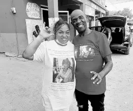  ?? ?? Keno Duffus (right) and Dr. Ruby Singh pose for a photo at the recently organised Rev. Violet Jaisingh Diamond Jubilee Health Fair.