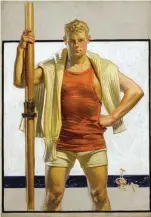  ??  ?? J.C. Leyendecke­r (1874-1951), The Oarsman, 1916. Oil on canvas. Estimate: $60/80,000