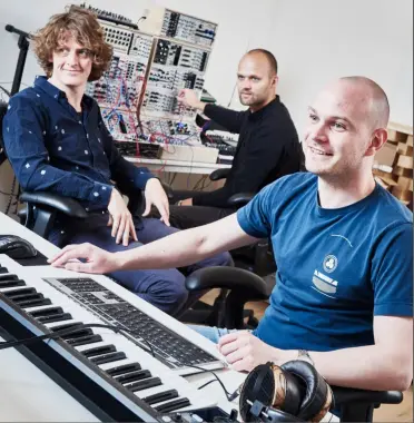  ??  ?? Sonic masters Noisia spend entire sessions sculpting sounds, creating their own library to draw from when making tracks