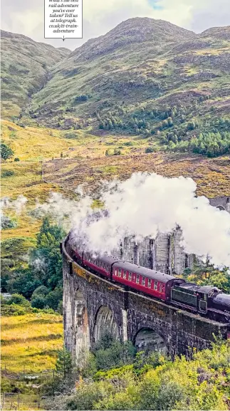  ??  ?? What’s the best rail adventure
you’ve ever taken? Tell us at telegraph. co.uk/tt-trainadven­ture