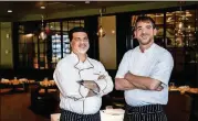  ?? CONTRIBUTE­D BY MIA YAKEL ?? FIA owner and chef Burges Jokhi (left) and executive chef Daniel Porubiansk­y (right).