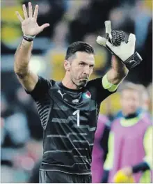  ?? ASSOCIATED PRESS FILE PHOTO ?? Italy goalkeeper Gianluigi Buffon will remain with the national team for a few more exhibition games, it appears.