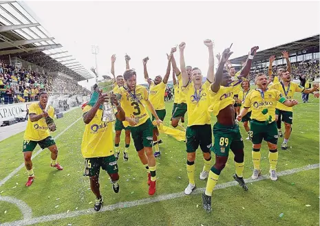  ??  ?? O campeão da II Liga pede que o apoio dos adeptos se mantenha no regresso ao escalão principal