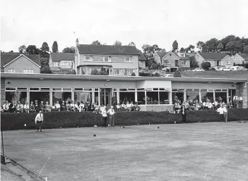  ??  ?? A view of Kirriemuir Bowling Green during a tournament in August 1978.