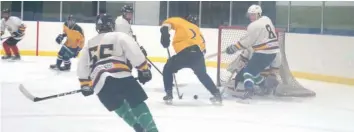  ?? Michel Lamy ?? Nearly 120 players took to the ice at the Robert Hartley Sports Complex, on June 15, 16 and 17, with hopes of making the Hawkesbury CCHL Junior A Team.—photo