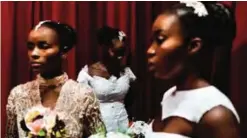  ??  ?? This file photo shows models in bridal fashion waiting backstage ahead of the Africa Fashion Week in Lagos.