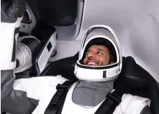  ?? SpaceX ?? Emirati astronaut Sultan Al Neyadi trains for his mission to the ISS at the SpaceX headquarte­rs in California