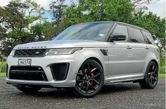  ?? PHOTOS: DAMIEN O’CARROLL/STUFF ?? Ground clearance? Who needs that? Actually, the SVR still manages to boast a generous 236mm of ground clearance with the air suspension cranked right up.