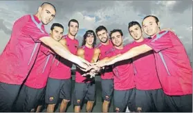  ?? FOTO: FCB ?? Ocho culés exitosos en 2010 Valdés, Pedro, Busquets, Puyol, Piqué, Xavi, Villa e Iniesta