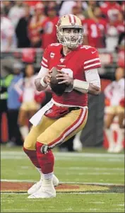 ?? Harry How Getty Images ?? 49ERS’ JIMMY GAROPPOLO is a capable passer.