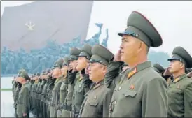  ?? AP ?? North Korean soldiers in Pyongyang to mark the 69th anniversar­y of the country's founding.