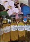  ?? ?? Healthy Delight Cooking Oils is a new vendor who will be at the market this upcoming season to offering a variety of oils.(Pottstown FARM / For MediaNews Group)