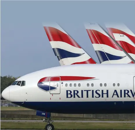  ?? PA ?? The owner of British Airways posted a first-quarter operating profit of €68 million, compared with €9 million last year