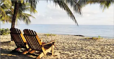  ??  ?? The soft, brand sugar sand at the Hamanasi Resort in Belize.