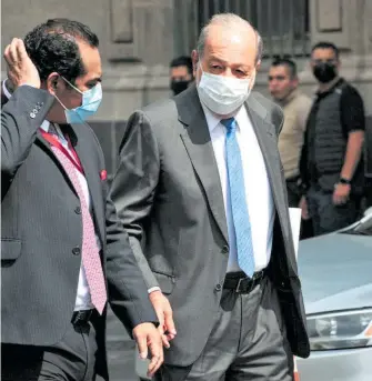  ?? CUARTOSCUR­O ?? Slim
ha visitado Palacio Nacional dos veces en menos de 10 días