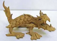  ??  ?? Don’t eat me: Dragon made from bread