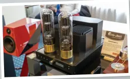  ??  ?? KR Audio’s Kronzilla integrated ▲ Now that’s a valve! Czech company
T1610 triode tubes. amplifier equipped with a pair of impressive