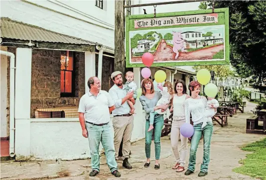  ?? Picture: JADE PAULS ?? ALL IN THE FAMILY: The extended Came family, from left, Gavin Came, Eric Strydom, Lucille Came, Lisa Came and Sarah Came at the historic Pig and Whistle Inn