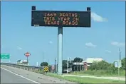  ?? Jonathan Hall ?? A STUDY of traffic collisions in Texas suggests that roadside message boards showing highway death tolls increased the likelihood of drivers crashing or dying.