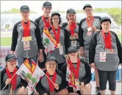  ?? 46#.*55&% 1)050 ?? Team P.E.I. had a strong showing in swimming at the recent New Brunswick Provincial Special Olympics Games in Moncton. Team members are, front row, from left: Jana Hughes, Amber Metcalfe and Jessie Shanahan. Back row: Amie Sullivan, Roy Paynter, Emily...