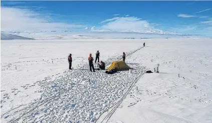  ?? PHOTO: SUPPLIED ?? Isolation . . . David Prior and his team are in Antarctica for a survey at the Priestley Glacier, some 400km from Scott Base.