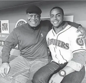  ?? COURTESY OF SEATTLE MARINERS ?? Dave Sims has covered Mariners greats including seven-time All-Star and 2011 ALCS MVP Nelson Cruz.